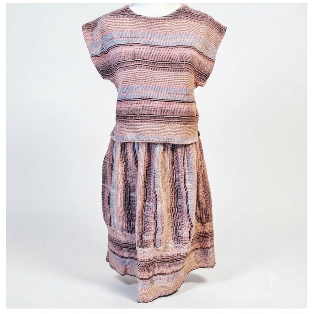 Made in India Cotton 2 Piece Top & Skirt Set Size Medium 100% Cotton